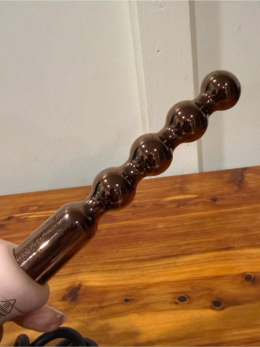 L'ange Le Perlé Titanium Bubble Wand in Blush Pink